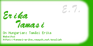erika tamasi business card